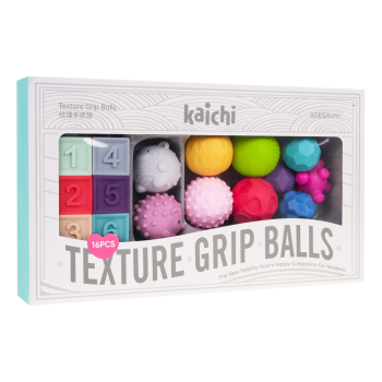 Zestaw Sensoryczny z Pianki dla dzieci 6m+ Piłki + Klocki + Zwierzątka 16 el.